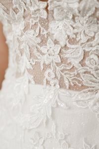 Light ivory Lace Mermaid Wedding Dress Airis view 5