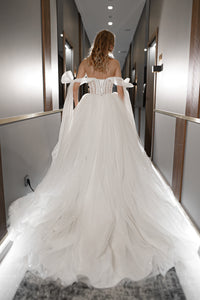 Floral Lace Wedding Dress Romanica With Detachable Straps view 4