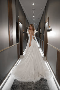 Sparkle Sleeveless Wedding Dress Mirrorball with Detachable Bow view 9
