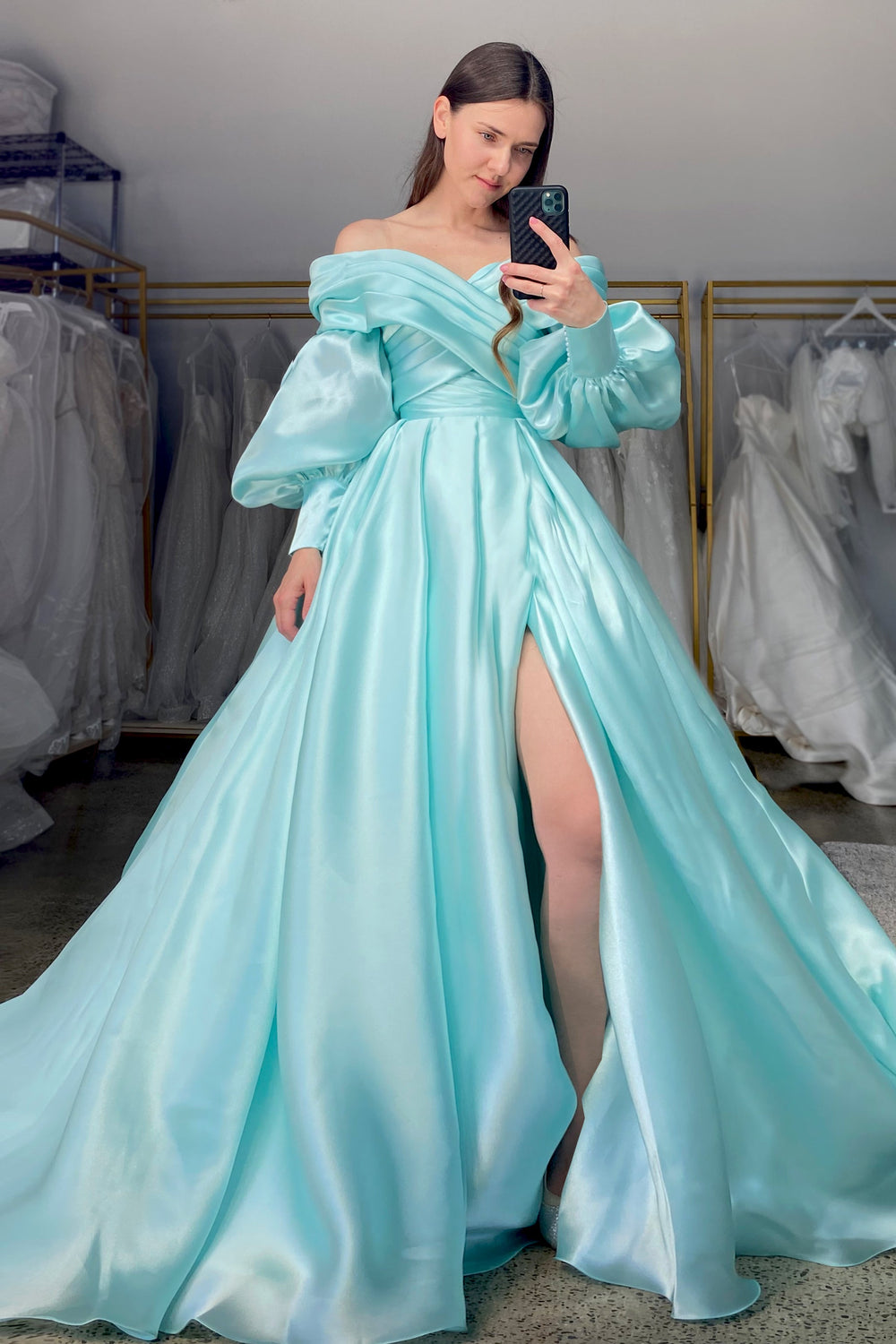 Aquamarine Wedding Dress Audrey - VOLAKK