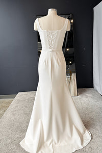 Plus Size Crepe Wedding Dress Jessica view 8