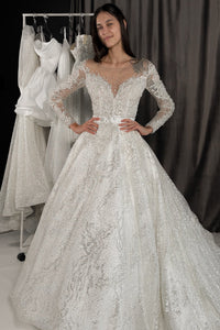 2 in 1 Wedding Dress Sabrina With Detachable Skirt Meryem view 11
