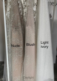 Blush Floral Lace Wedding Dress Enn view 2