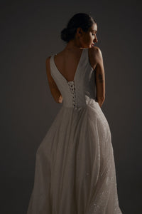 Sparkle Wedding Dress Inkery With Square Neckline view 2