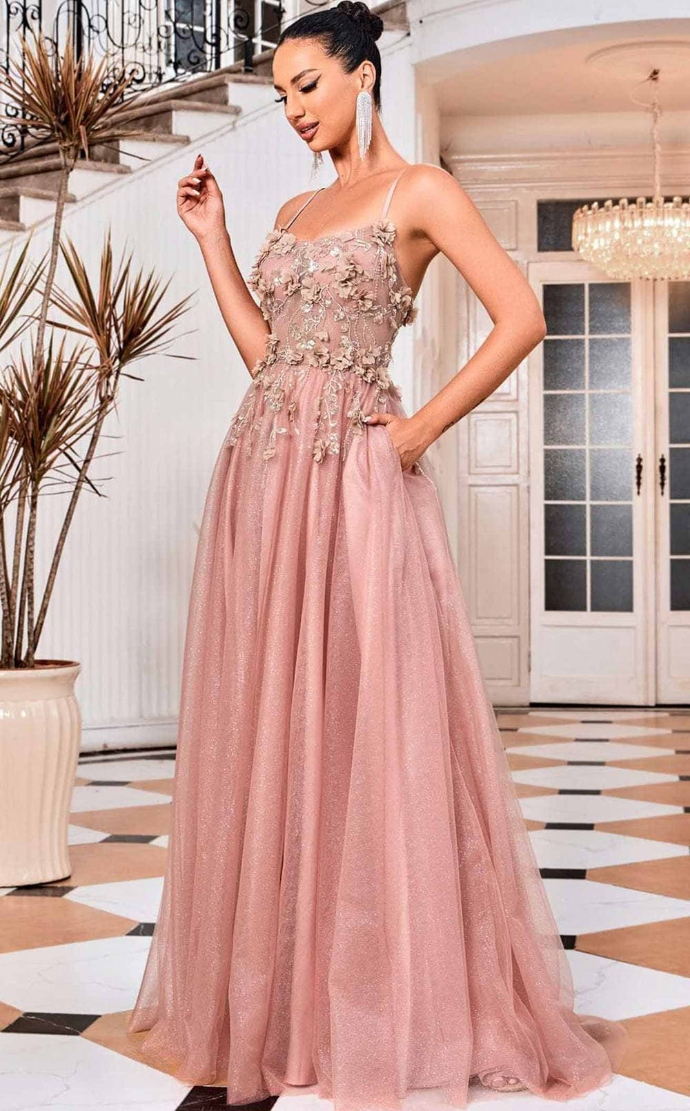 Exquisite Jadore J24001 Dress detail view - VOLAKK