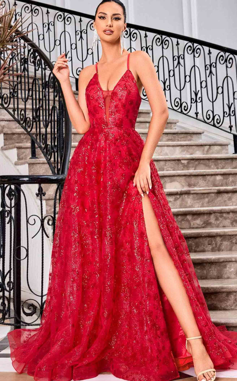 Exquisite Jadore J24030 Dress detail view - VOLAKK
