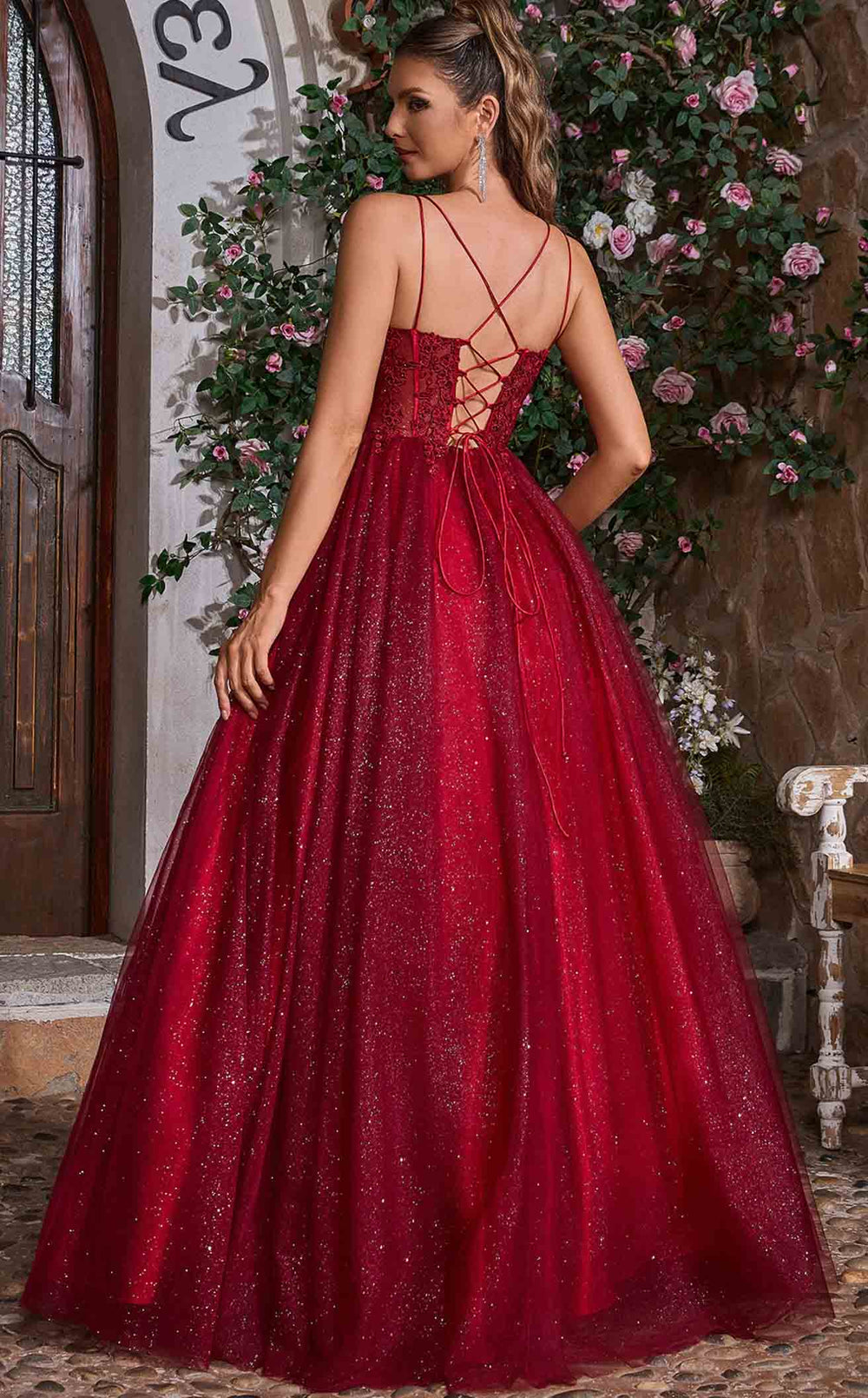 Exquisite Jadore J26007 Dress detail view - VOLAKK