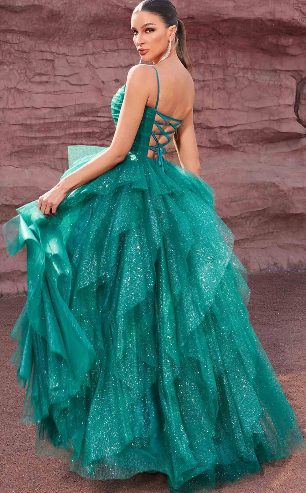 Exquisite Jadore J27008 Dress detail view - VOLAKK