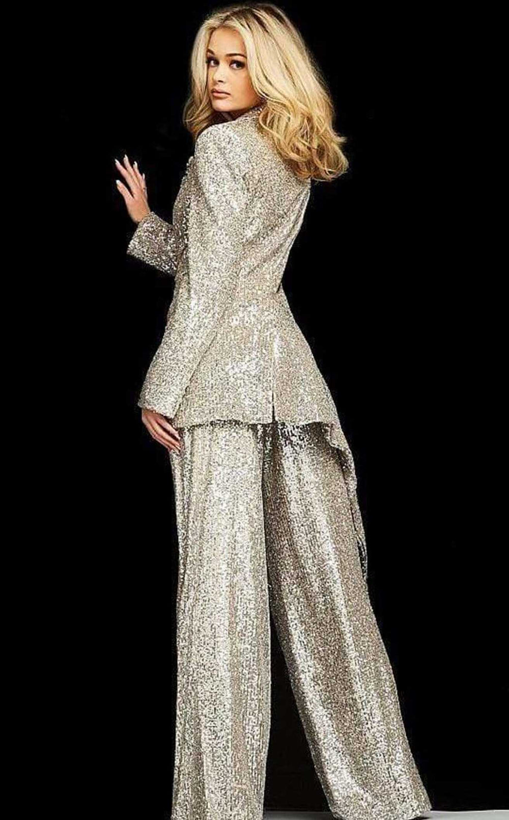Exquisite Jovani 04904 Jumpsuit detail view - VOLAKK