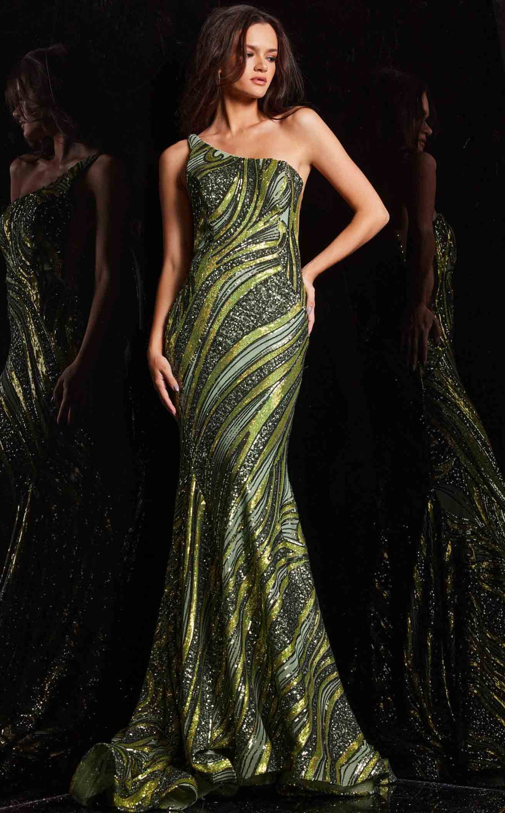 Exquisite Jovani 24031BG Dress detail view - VOLAKK
