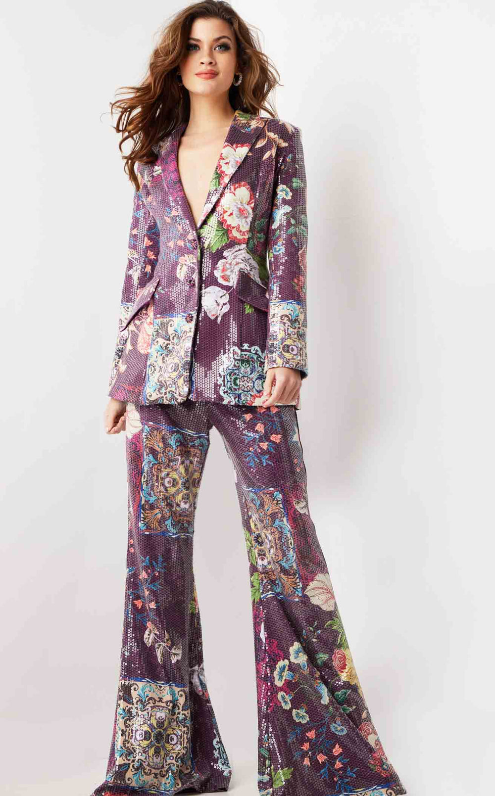 Exquisite Jovani 26034 Jumpsuit detail view - VOLAKK