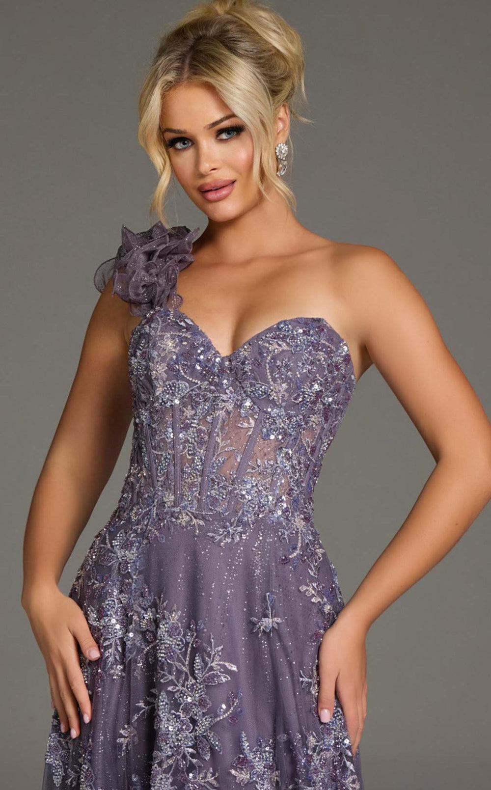 Exquisite Jovani 37353 Dress detail view - VOLAKK