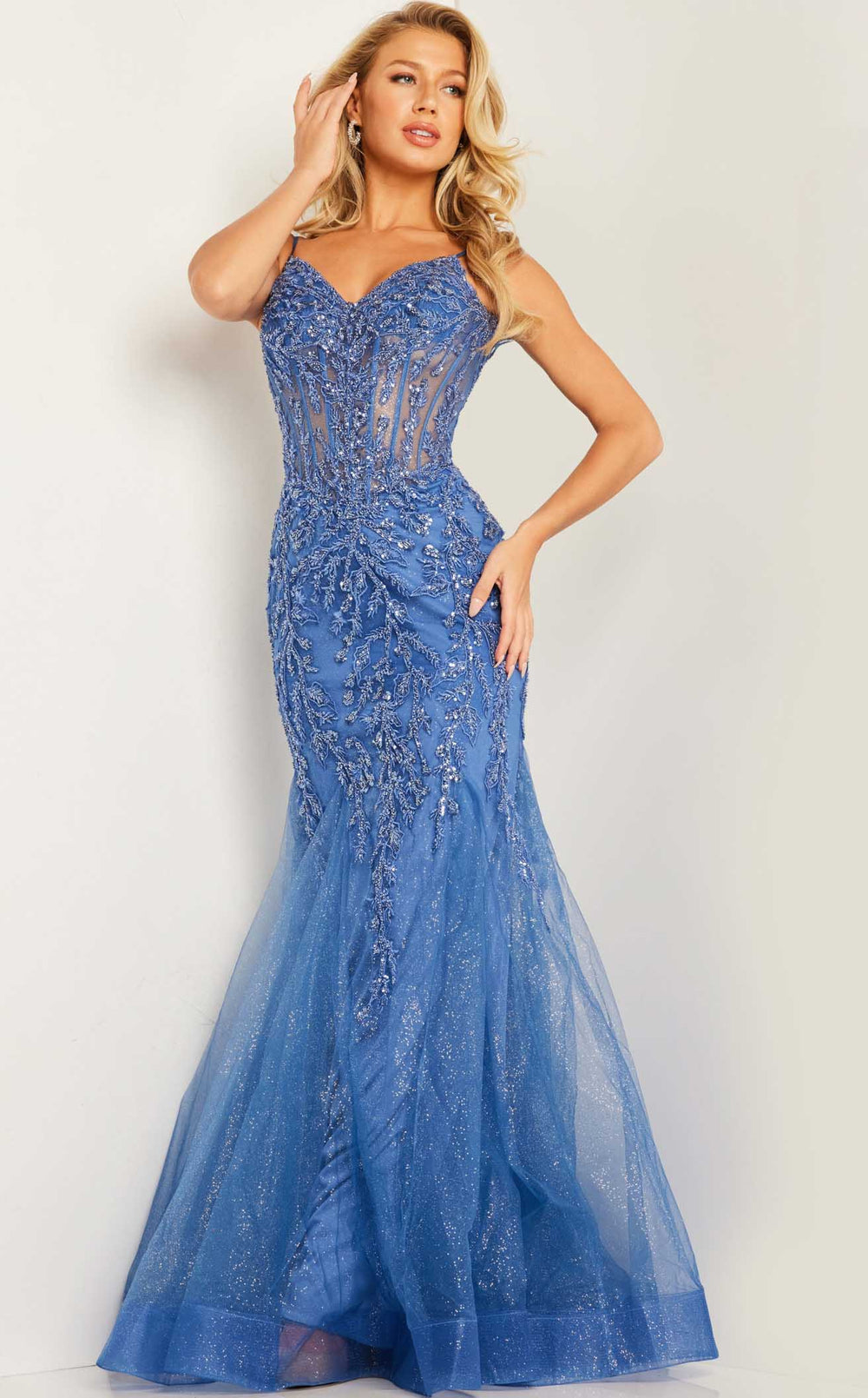 Exquisite Jovani 37416BG Dress detail view - VOLAKK