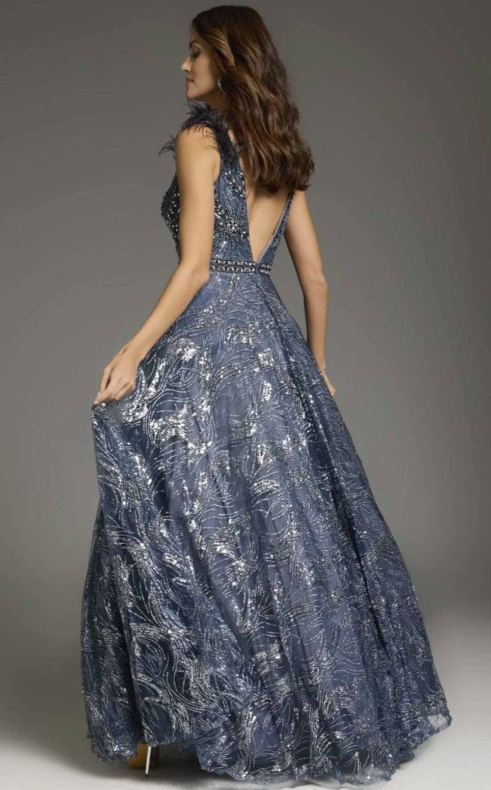 Exquisite Jovani 37551 Dress detail view - VOLAKK