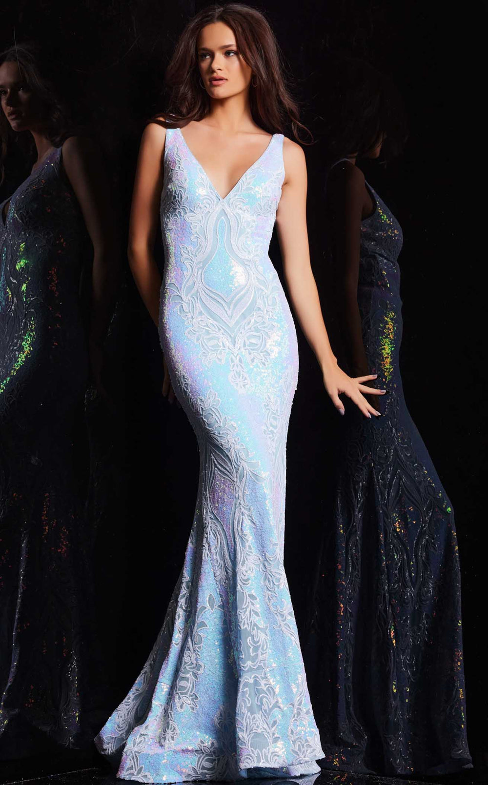 Exquisite Jovani 38148 Dress detail view - VOLAKK