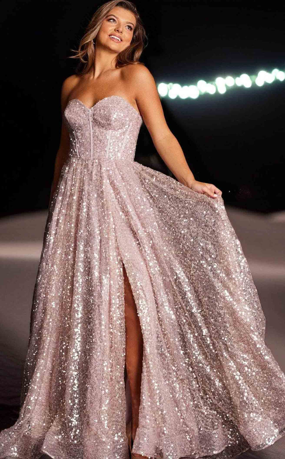 Exquisite Jovani 38607 Dress detail view - VOLAKK