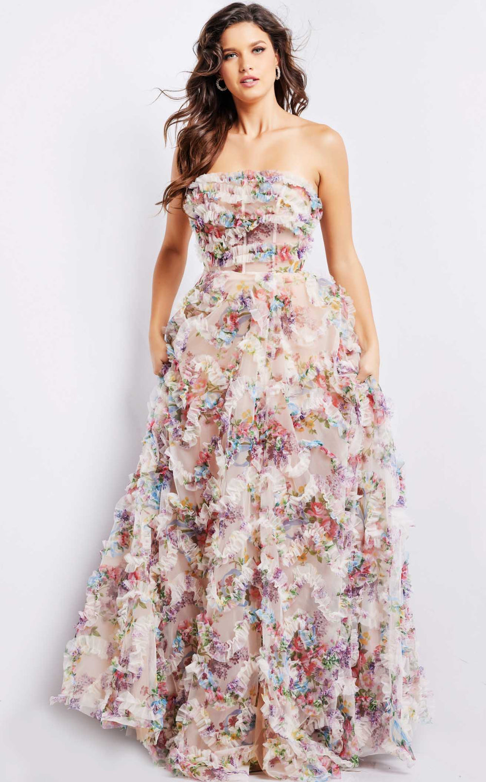 Exquisite Jovani 38650BG Dress detail view - VOLAKK