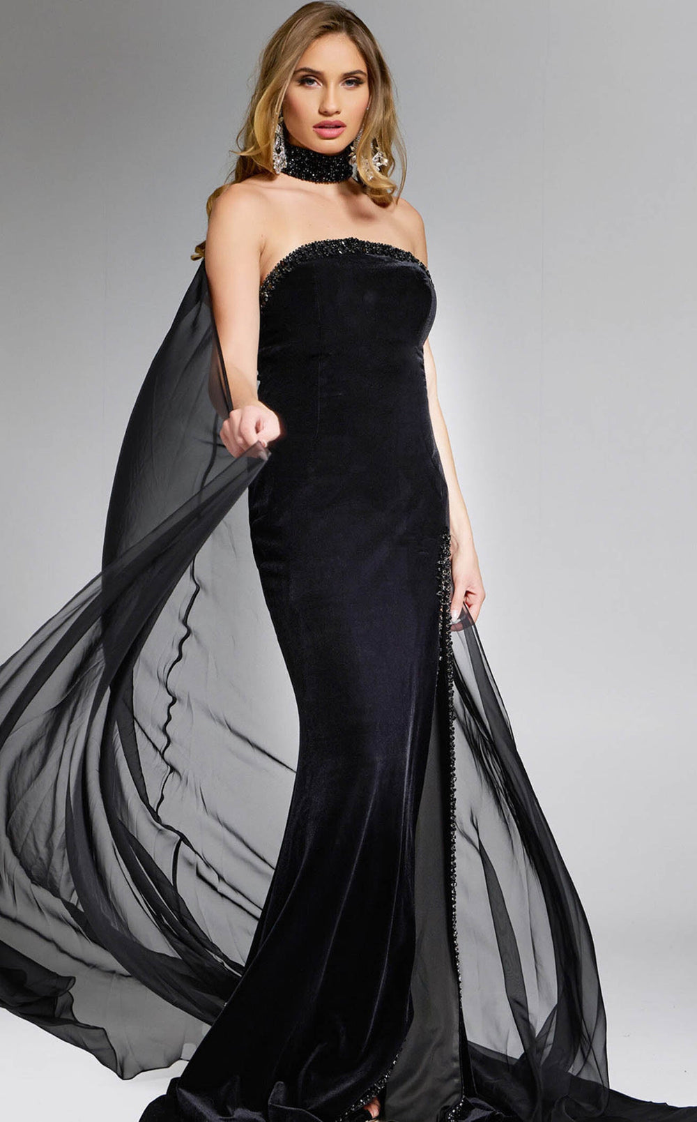 Exquisite Jovani 43659 Dress detail view - VOLAKK