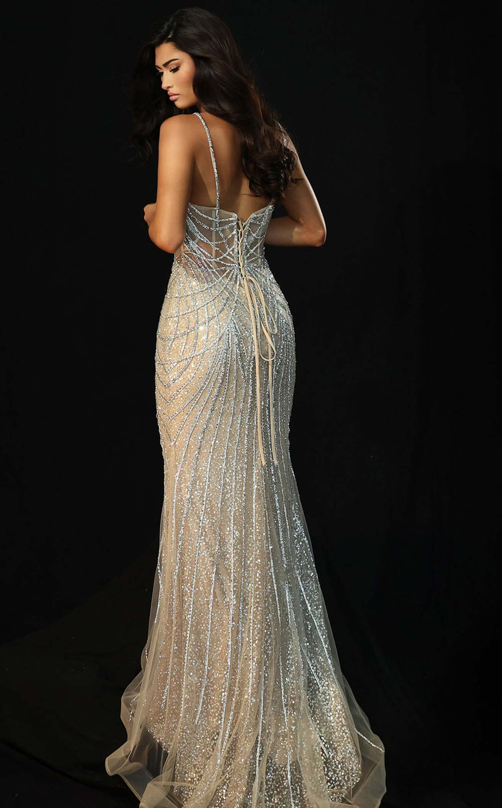 Exquisite Jovani 49718 Dress detail view - VOLAKK