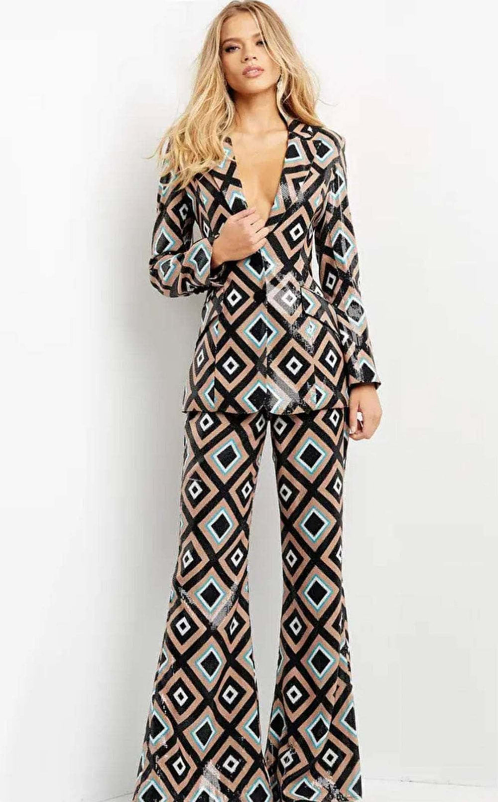 Exquisite Jovani 07921 Jumpsuit detail view - VOLAKK