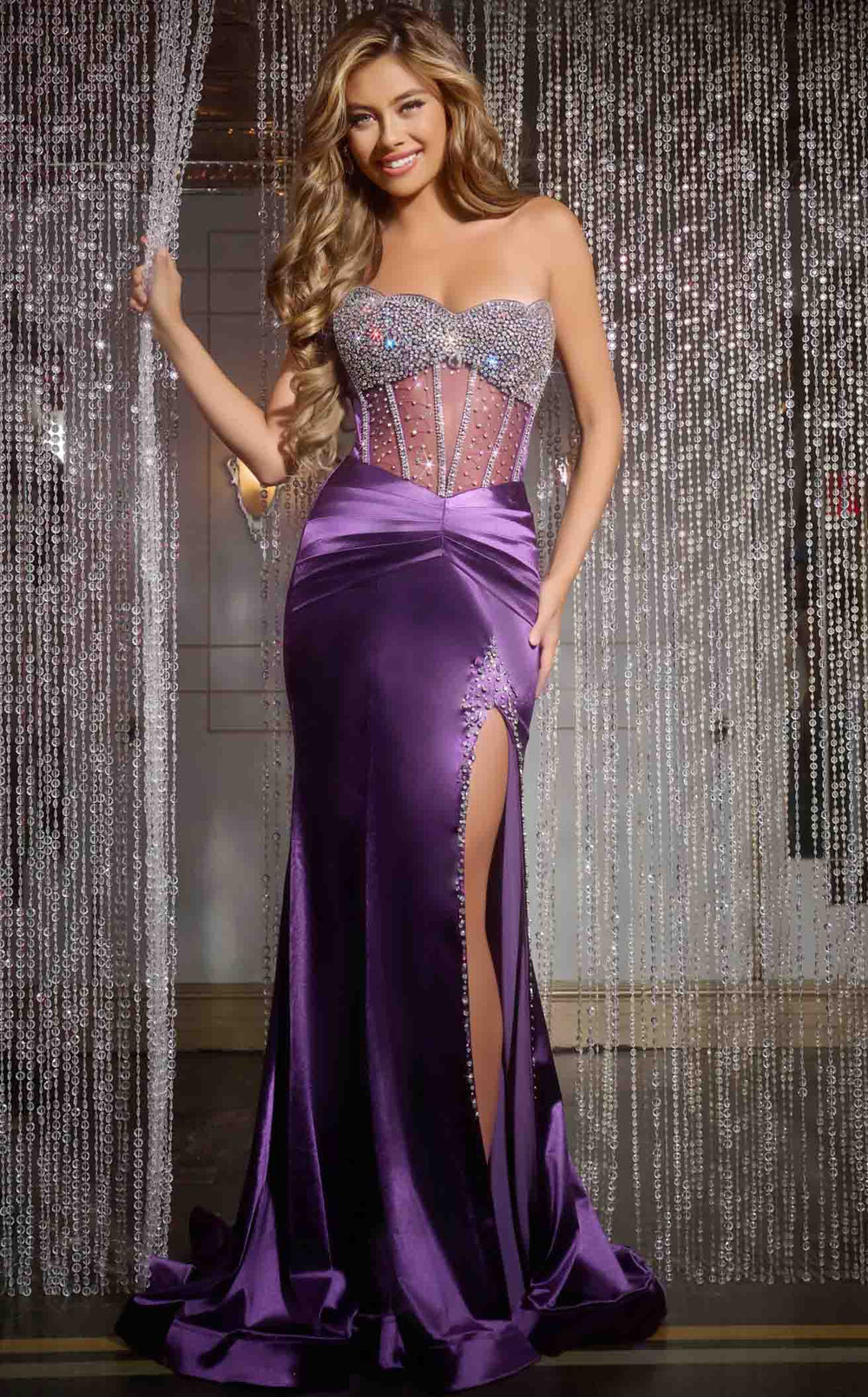 Exquisite Jovani D5409BG Dress detail view - VOLAKK