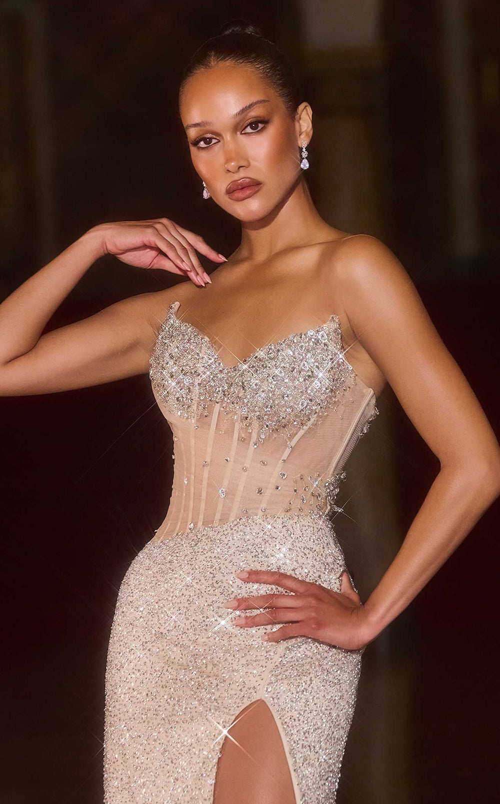 Exquisite Ladivine CD404 Dress detail view - VOLAKK