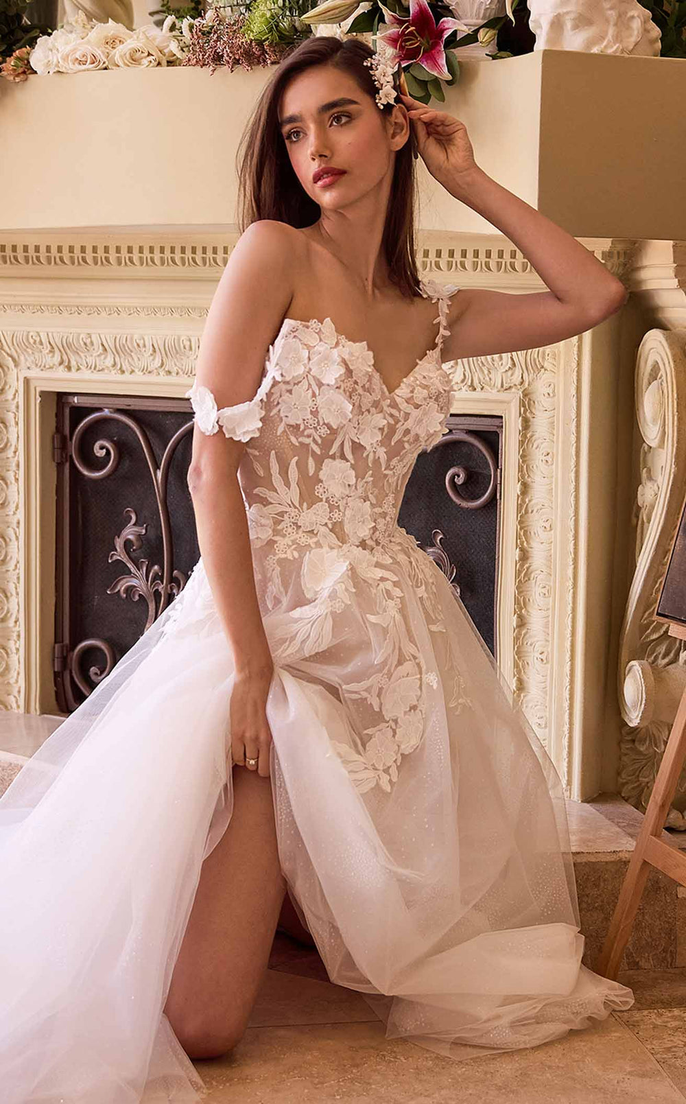 LaDivine CDS498W Dress details - VOLAKK