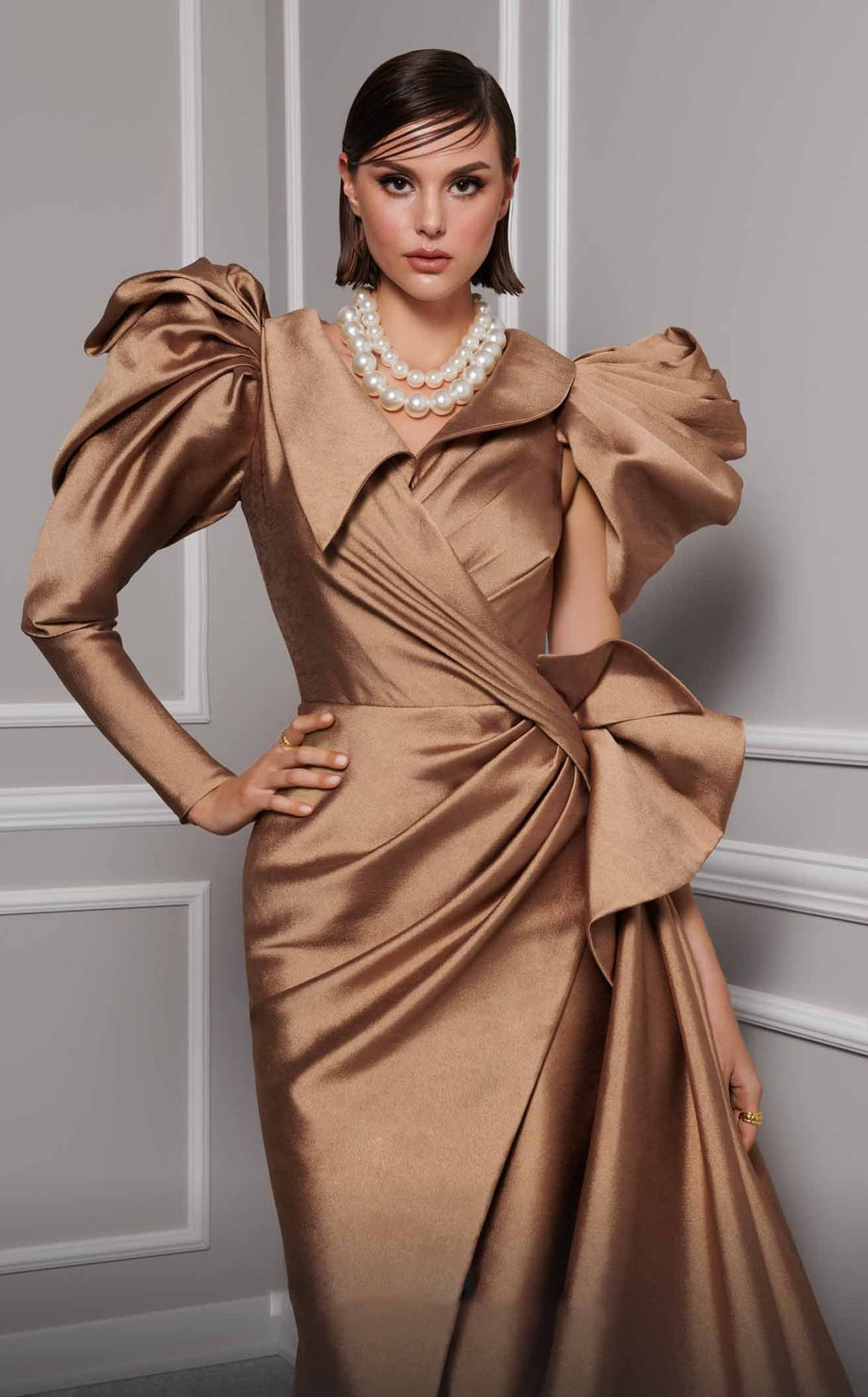 Exquisite MNM Couture 2726 Dress detail view - VOLAKK