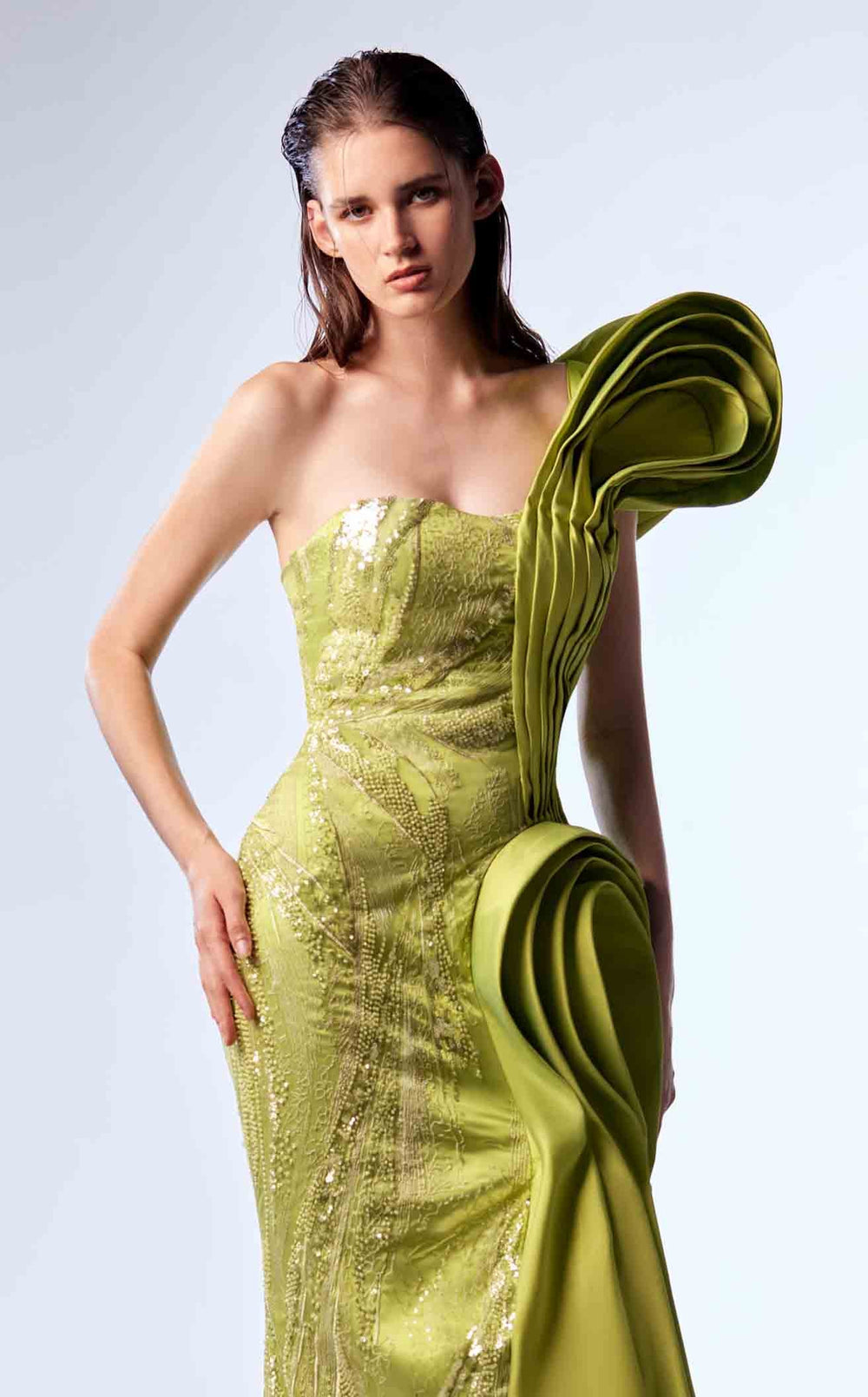 Exquisite MNM Couture G1712 Dress detail view - VOLAKK