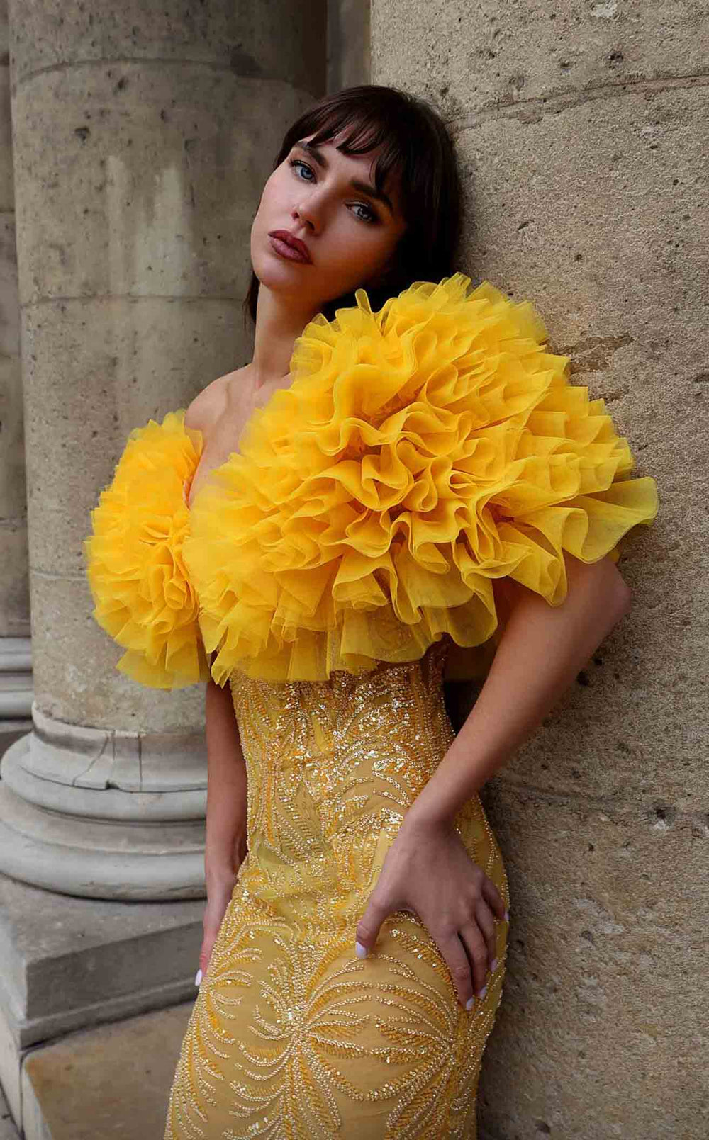 Exquisite MNM Couture K4031 Dress detail view - VOLAKK
