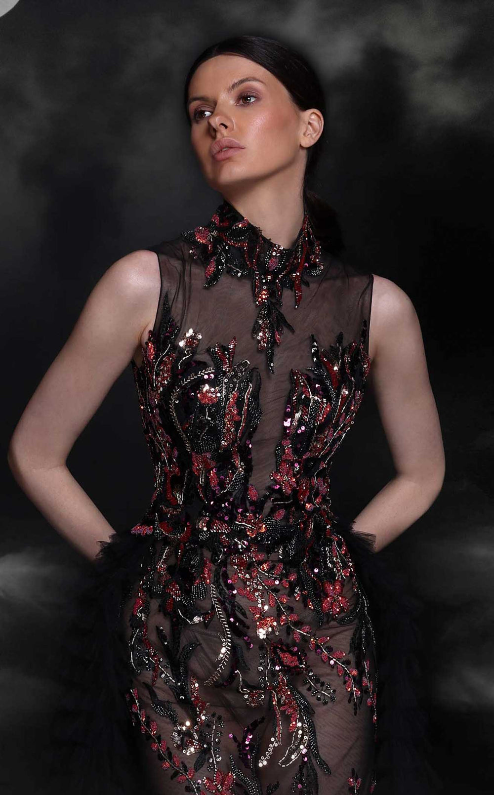 Exquisite MNM Couture K4099CL Dress detail view - VOLAKK
