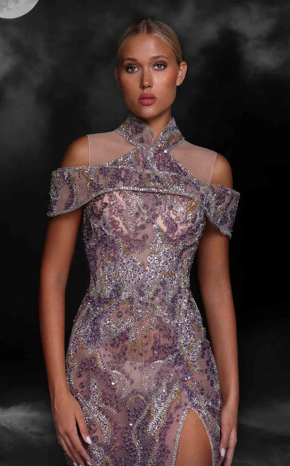 Exquisite MNM Couture K4103 Dress detail view - VOLAKK