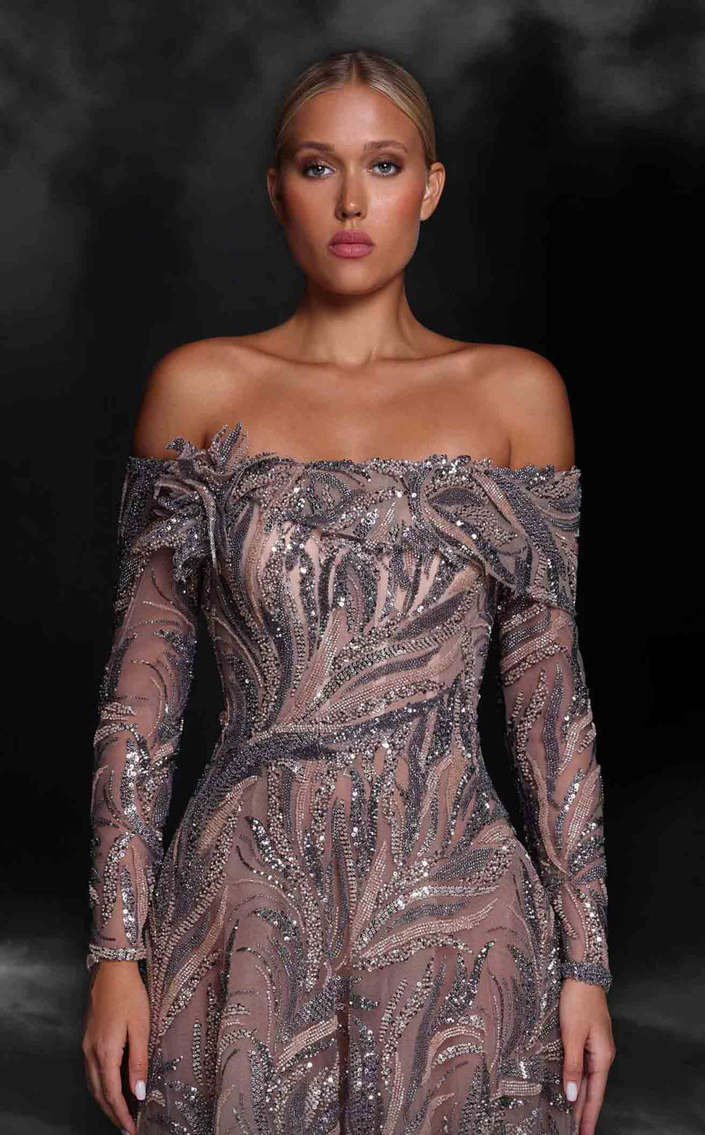 Exquisite MNM Couture K4105 Dress detail view - VOLAKK