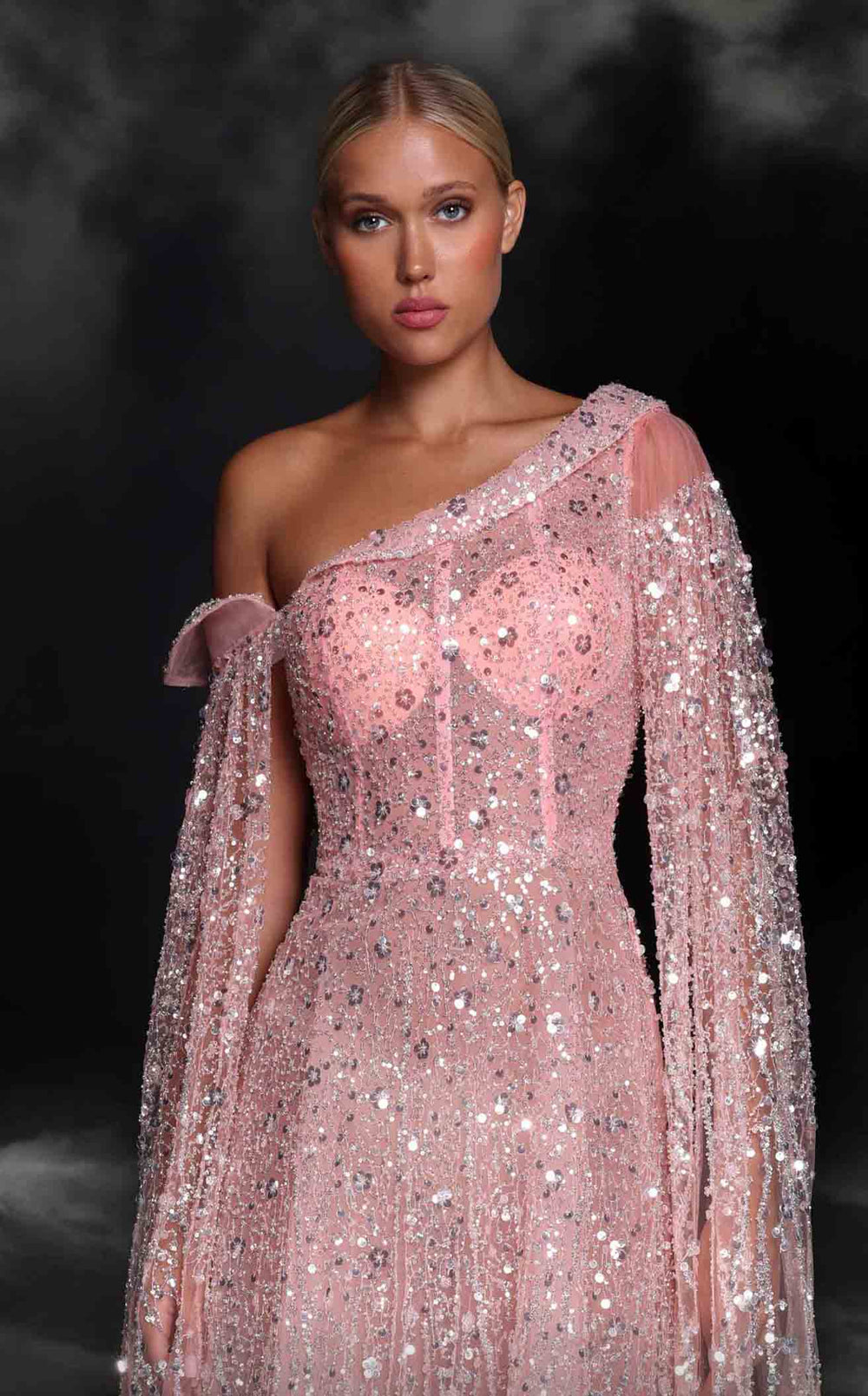 Exquisite MNM Couture K4107 Dress detail view - VOLAKK
