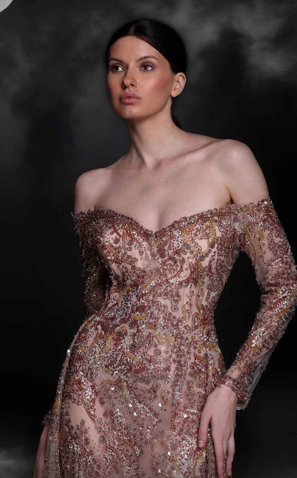 Exquisite MNM Couture K4121 Dress detail view - VOLAKK