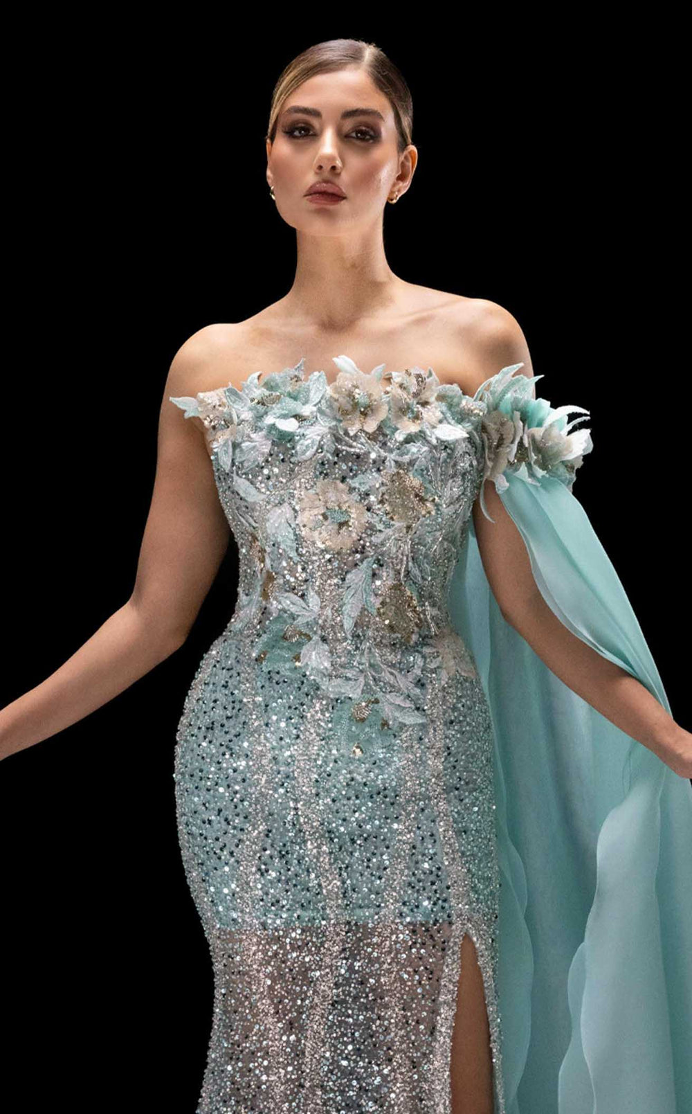 Exquisite MNM Couture K4221 Dress detail view - VOLAKK