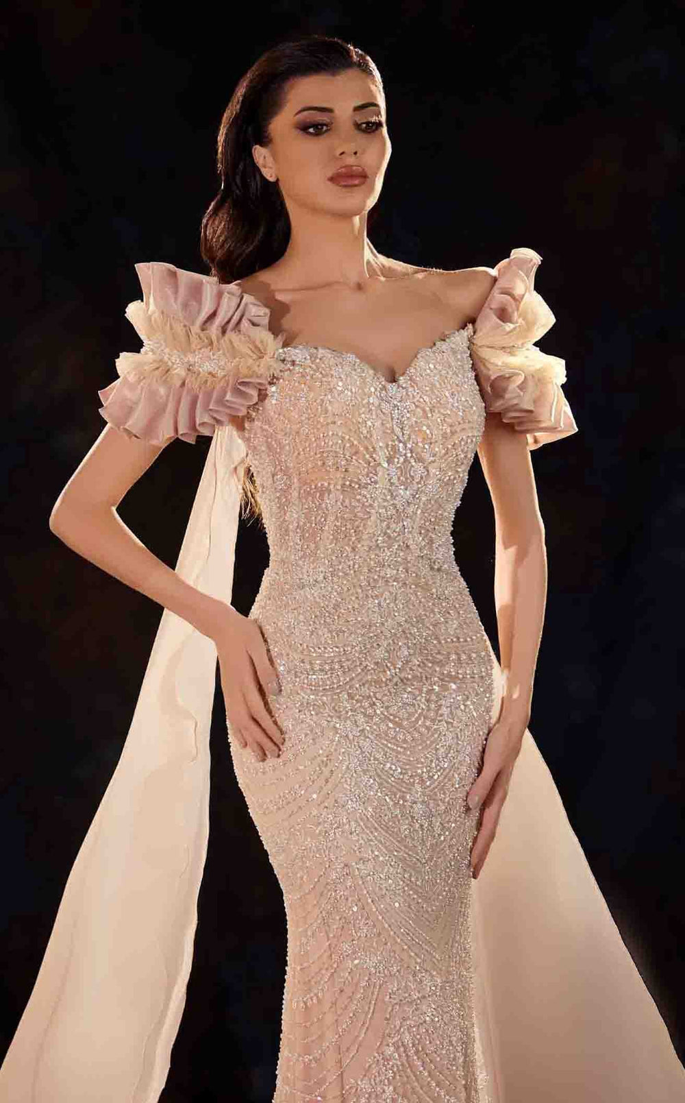 Exquisite MNM Couture K4254 Dress detail view - VOLAKK