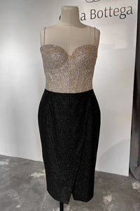 Plus Size Midi Sparkly Wedding Dress Madonna view 14