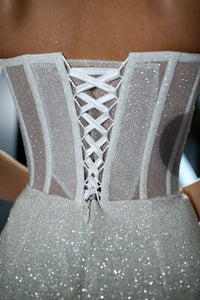 Sparkly Midi Wedding Dress Marthe view 4