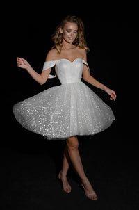 Short Sparkly Wedding Dress Milana view 6