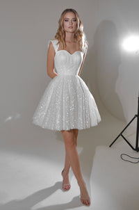 Short Sparkly Wedding Dress Milana view 7