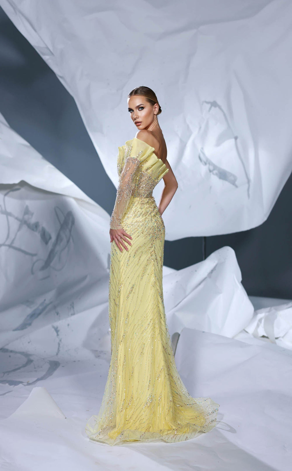 Exquisite Modessa Couture M24613 Dress detail view - VOLAKK