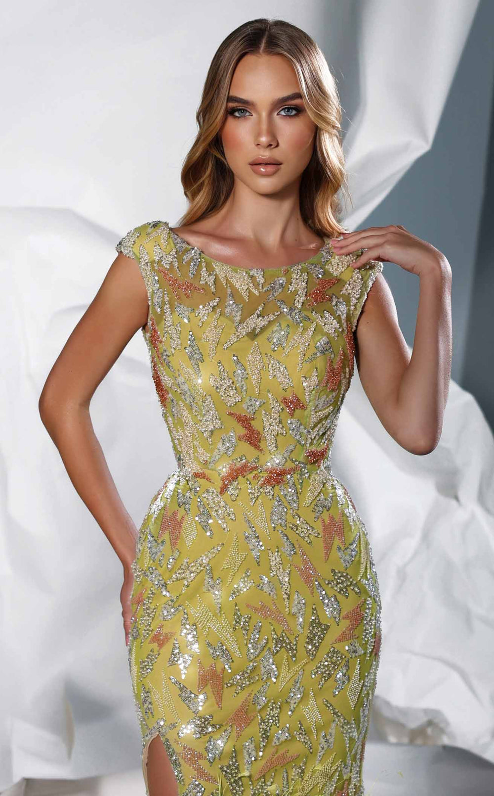 Exquisite Modessa Couture M24624 Dress detail view - VOLAKK