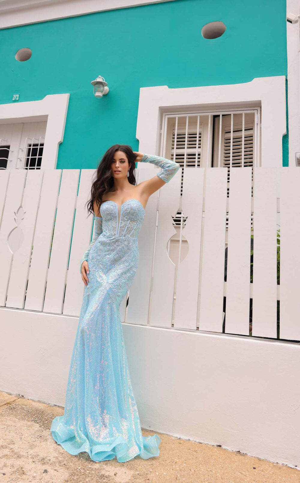 Exquisite Nox Anabel D1263 Dress detail view - VOLAKK