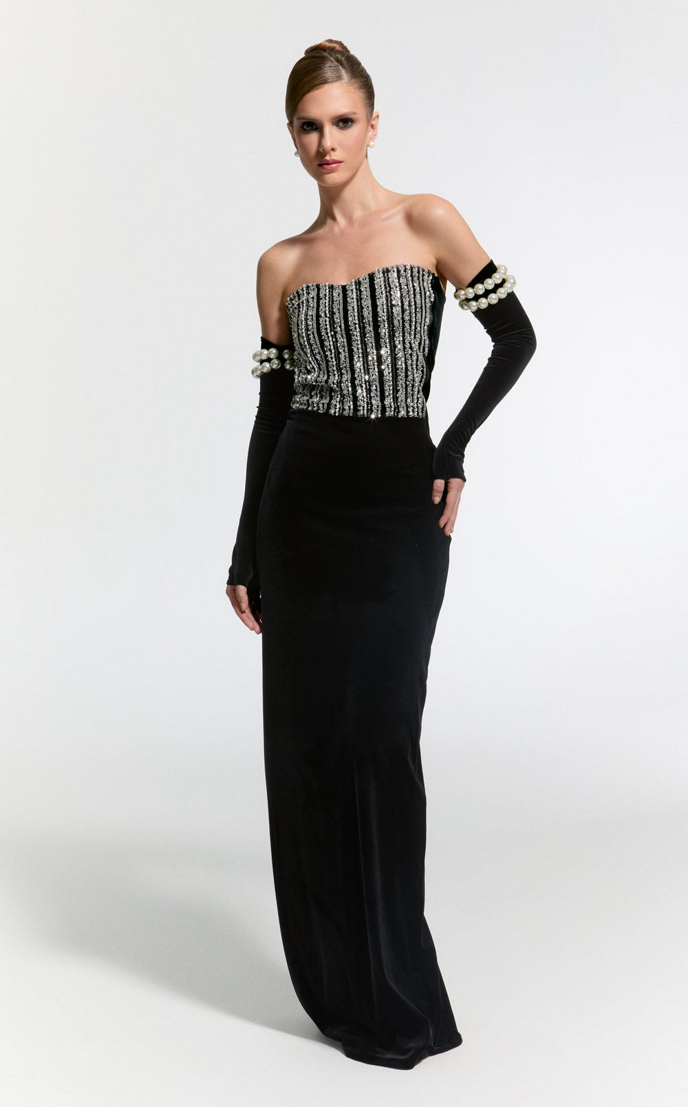 Exquisite Nur Karaata NKPALACE23 Dress detail view - VOLAKK