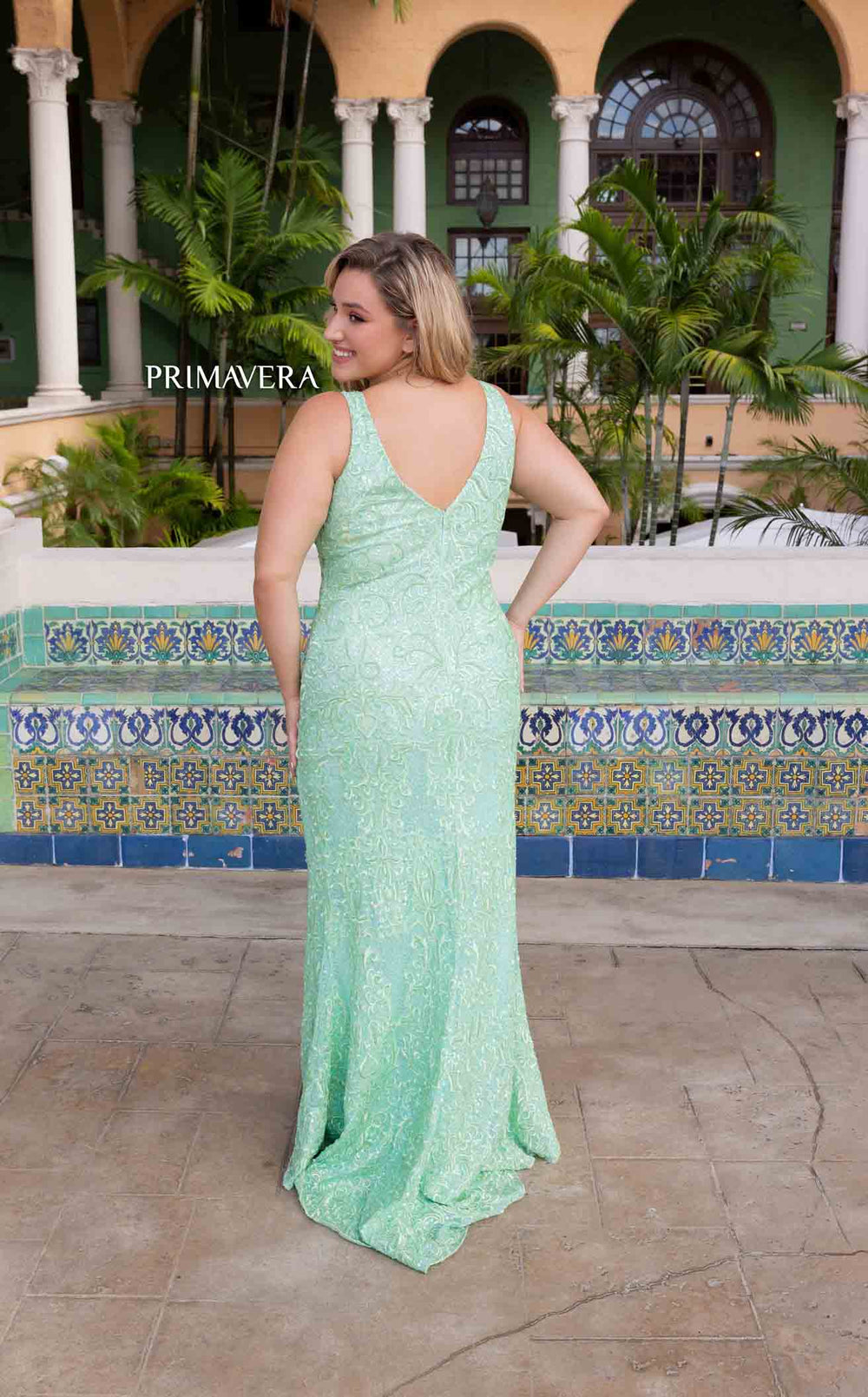 Exquisite Primavera Couture 14048 Dress detail view - VOLAKK