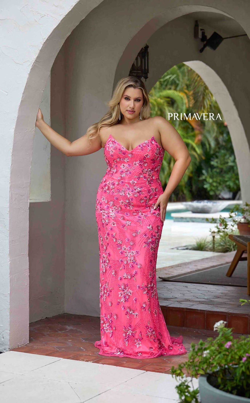 Exquisite Primavera Couture 14080 Dress detail view - VOLAKK