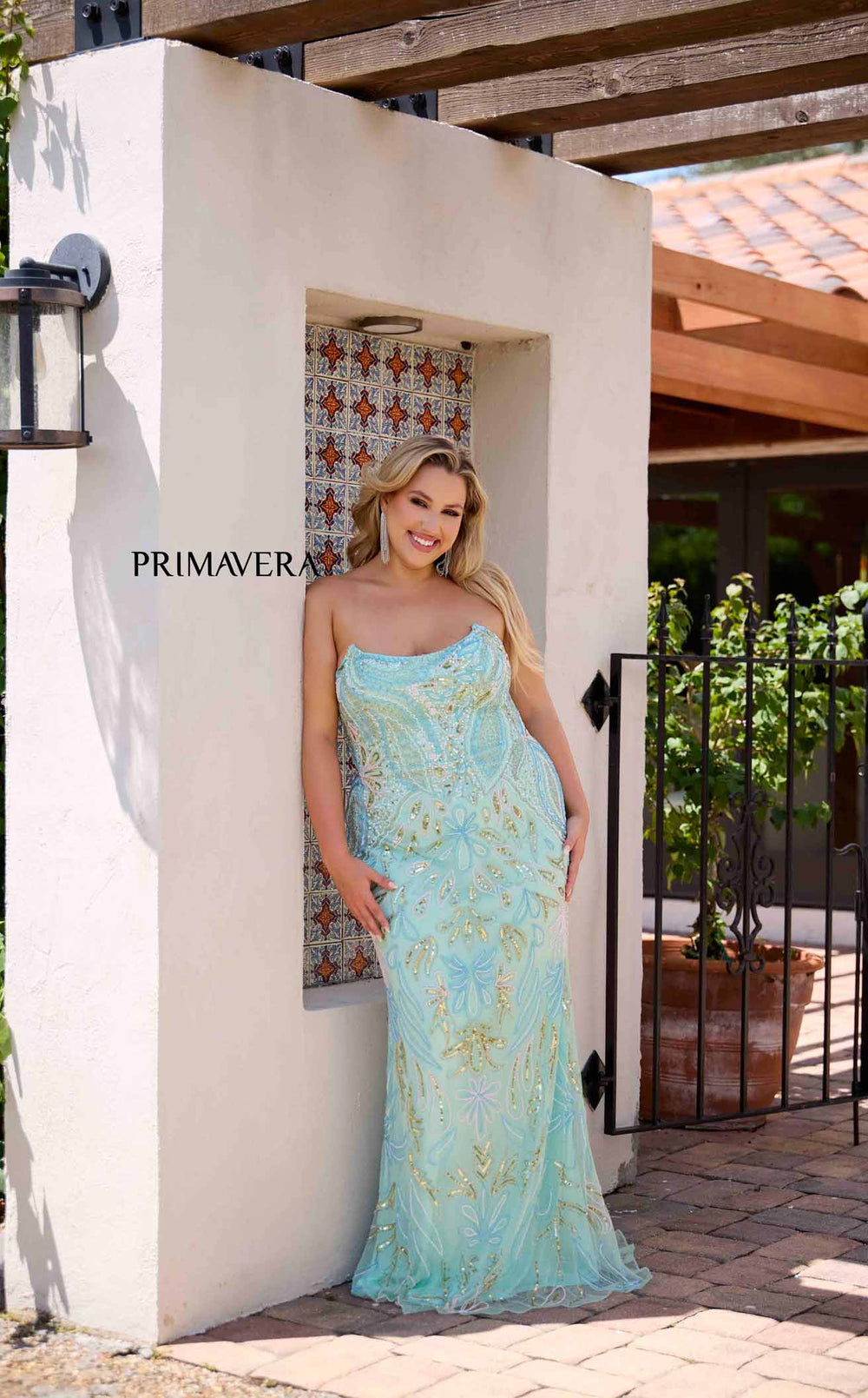 Exquisite Primavera Couture 14081 Dress detail view - VOLAKK