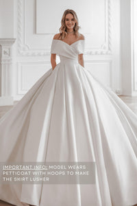 Classic Satin Ball Gown Protea view 2