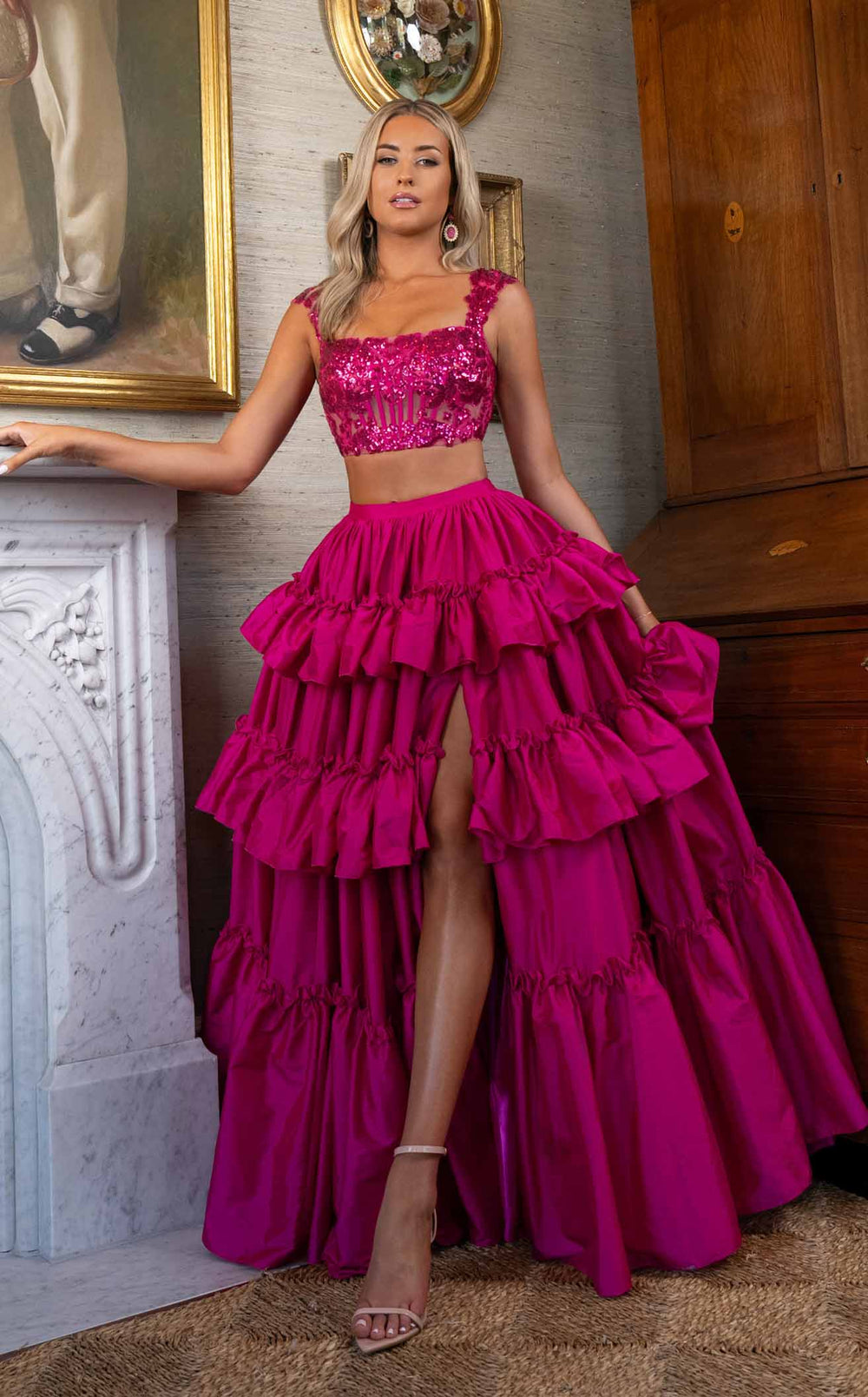 Exquisite Rachel Allan 70966 Dress detail view - VOLAKK